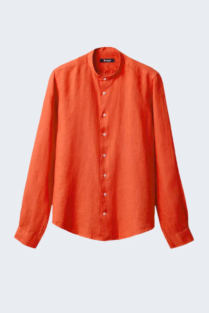 Caravaggio Linen Men’s Shirt Orange